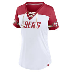 Deebo Samuel San Francisco 49ers Women's Athena Name & Number V-Neck Top - White - Fanatics
