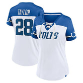 Jonathan Taylor Indianapolis Colts Women's Athena Name & Number V-Neck Top - White - Fanatics