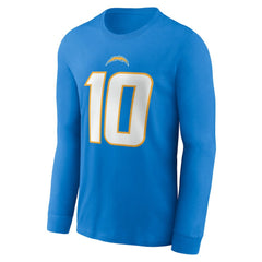 Justin Herbert Los Angeles Chargers Player Name & Number Long Sleeve T-Shirt - Powder Blue - Nike