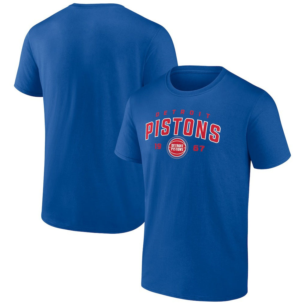 Detroit Pistons Rebel Logo T-Shirt Blue