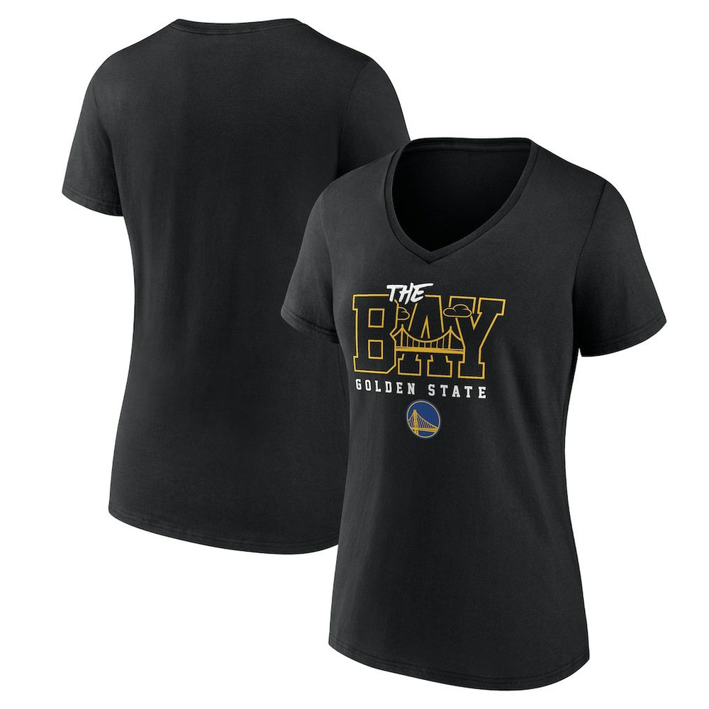 Golden State Warriors Women's Core Hometown Launch V-Neck T-Shirt Black