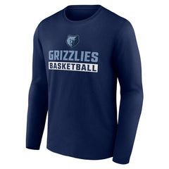 Memphis Grizzlies Let's Go Long Sleeve T-Shirt Navy