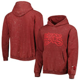 Chicago Bulls The Wild Collective Unisex Tonal Acid Wash Pullover Hoodie Red
