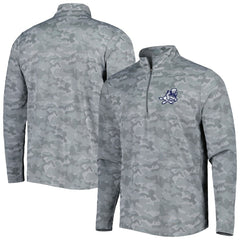 Dallas Cowboys Antigua Brigade Throwback Quarter-Zip Top - Gray - NFL