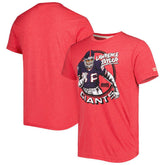 Lawrence Taylor New York Giants Homage Unisex Caricature Retired Player Tri-Blend T-Shirt - Red - NFL