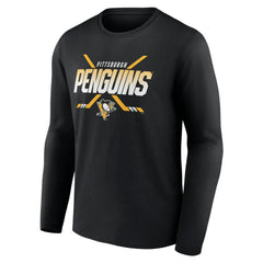 Pittsburgh Penguins Team Covert Long Sleeve T-Shirt - Black | NHL Clearance