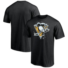 Pittsburgh Penguins Snow Logo T-Shirt - Black | NHL Lifestyle
