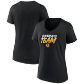 Boston Bruins Women's Active Edge V-Neck T-Shirt - Black | NHL Lifestyle