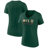 Minnesota Wild Women's Primary Play V-Neck T-Shirt - Green | NHL sale