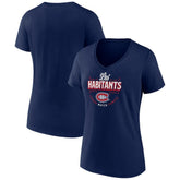 Montreal Canadiens Women's Active Edge V-Neck T-Shirt - Navy | NHL on sale