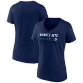 Winnipeg Jets Women's Primary Play V-Neck T-Shirt - Navy | NHL discount