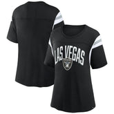 Las Vegas Raiders Women's Earned Stripes T-Shirt - Black - Fanatics