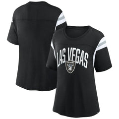 Las Vegas Raiders Women's Earned Stripes T-Shirt - Black - Fanatics