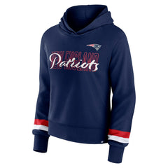 New England Patriots Women's Over Under Pullover Hoodie - Navy - Fanatics