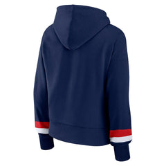 New England Patriots Women's Over Under Pullover Hoodie - Navy - Fanatics