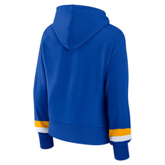 Los Angeles Rams Women's Over Under Pullover Hoodie - Royal - Fanatics