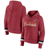 Arizona Cardinals Women's Over Under Pullover Hoodie - Cardinal - Fanatics