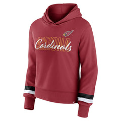 Arizona Cardinals Women's Over Under Pullover Hoodie - Cardinal - Fanatics