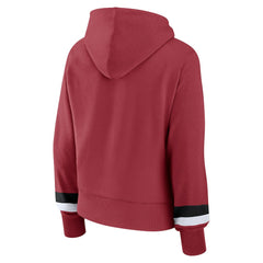 Arizona Cardinals Women's Over Under Pullover Hoodie - Cardinal - Fanatics