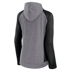 Carolina Panthers Women's Blind Side Lightweight Full-Zip Hoodie - Heather Gray/College Black - Fanatics