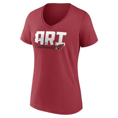 Arizona Cardinals Women's Back Home Again V-Neck T-Shirt - Cardinal - Fanatics
