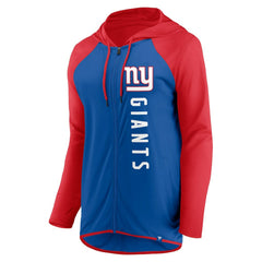 New York Giants Women's Forever Fan Full-Zip Hoodie - Royal/Red - Fanatics