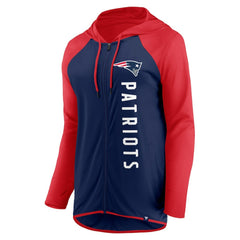 New England Patriots Women's Forever Fan Full-Zip Hoodie - Navy/Red - Fanatics