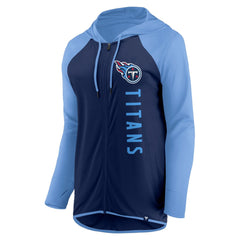 Tennessee Titans Women's Forever Fan Full-Zip Hoodie - Navy/Light Blue - Fanatics