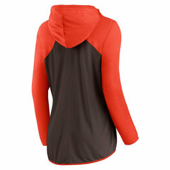 Cleveland Browns Women's Forever Fan Full-Zip Hoodie - Brown/Orange - Fanatics