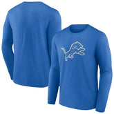 Detroit Lions Primary Team Logo Long Sleeve T-Shirt - Blue - NFL