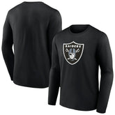 Las Vegas Raiders Primary Team Logo Long Sleeve T-Shirt - Black - NFL