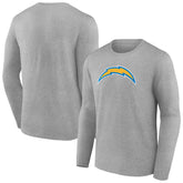 Los Angeles Chargers Primary Team Logo Long Sleeve T-Shirt - Heather Gray - NFL