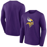 Minnesota Vikings Primary Team Logo Long Sleeve T-Shirt - Purple - NFL