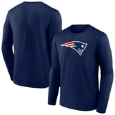 New England Patriots Primary Team Logo Long Sleeve T-Shirt - Navy - NFL