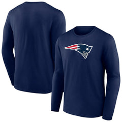 New England Patriots Primary Team Logo Long Sleeve T-Shirt - Navy - NFL