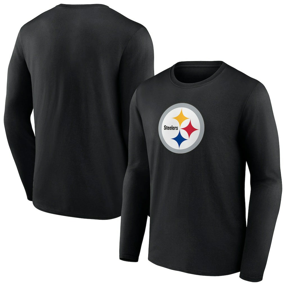 Pittsburgh Steelers Primary Team Logo Long Sleeve T-Shirt - Black - NFL