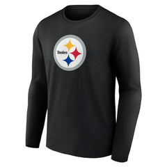 Pittsburgh Steelers Primary Team Logo Long Sleeve T-Shirt - Black - NFL