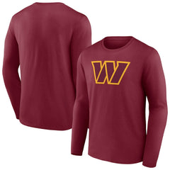 Washington Commanders Primary Team Logo Long Sleeve T-Shirt - Burgundy - NFL