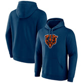 Chicago Bears Primary Team Logo Fitted Pullover Hoodie - Navy - NFL