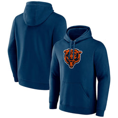 Chicago Bears Primary Team Logo Fitted Pullover Hoodie - Navy - NFL