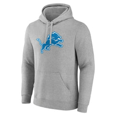Detroit Lions Primary Team Logo Fitted Pullover Hoodie - Heather Gray - NFL