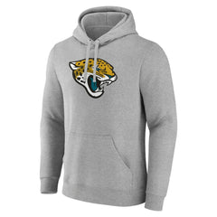Jacksonville Jaguars Primary Team Logo Fitted Pullover Hoodie - Heather Gray - NFL