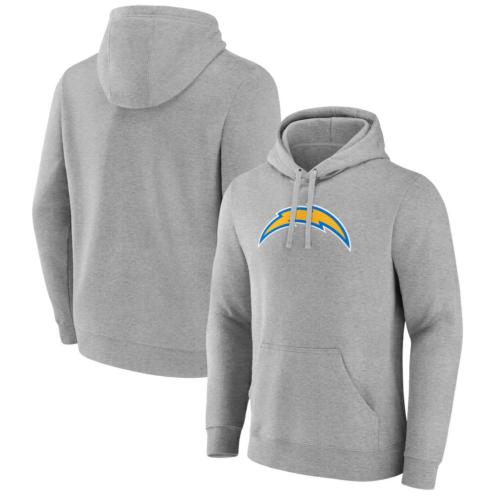 Los Angeles Chargers Primary Team Logo Fitted Pullover Hoodie - Heather Gray - NFL
