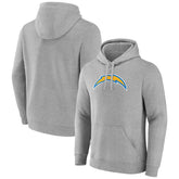 Los Angeles Chargers Primary Team Logo Fitted Pullover Hoodie - Heather Gray - NFL