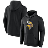 Minnesota Vikings Primary Team Logo Fitted Pullover Hoodie - Black - NFL