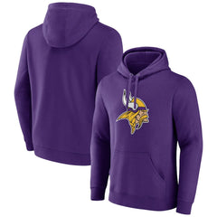 Minnesota Vikings Primary Team Logo Fitted Pullover Hoodie - Purple - NFL