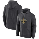 New Orleans Saints Primary Team Logo Fitted Pullover Hoodie - Charcoal - NFL