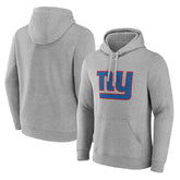 New York Giants Primary Team Logo Fitted Pullover Hoodie - Heather Gray - NFL