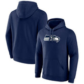 Seattle Seahawks Primary Team Logo Fitted Pullover Hoodie - College Navy - NFL