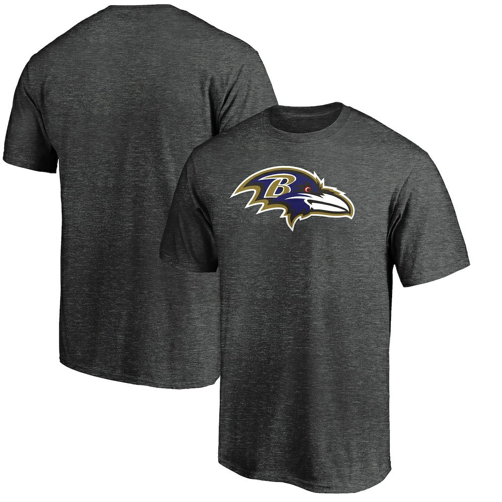 Baltimore Ravens Primary Logo T-Shirt - Heather Charcoal - Fanatics